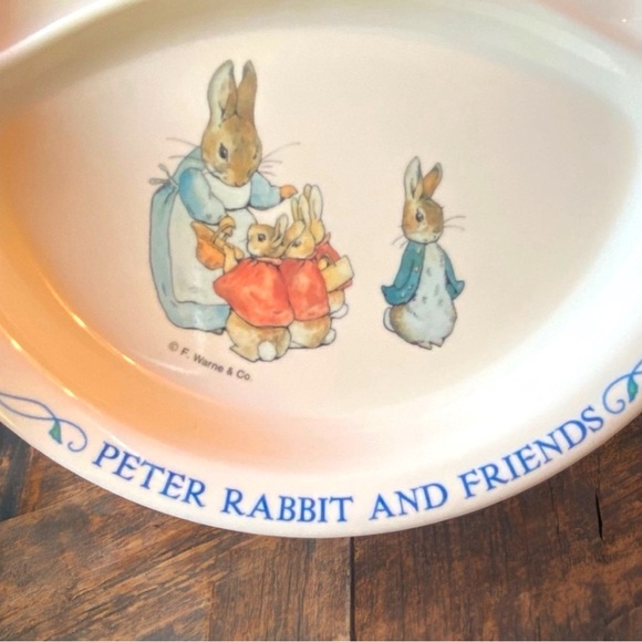 VINTAGE Eden Beatrix Potter Peter Rabbit Children’s Melmac Dinner Plate - Picture 2 of 9
